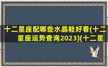 十二星座配哪些水晶鞋好看(十二星座运势查询2023)(十二星座专属水晶鞋 婚纱)